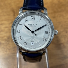 心斎橋店の出張買取で、モンブランの自動巻き時計のスターレガシーデイト（MB124341）を買取しました。状態は綺麗な状態の中古美品です。