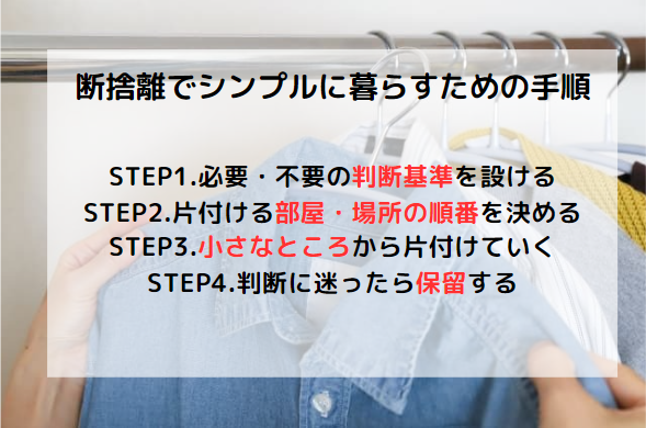 断捨離でシンプルに暮らすための手順