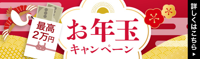 最大2万円上乗せ　お年玉キャンペーン