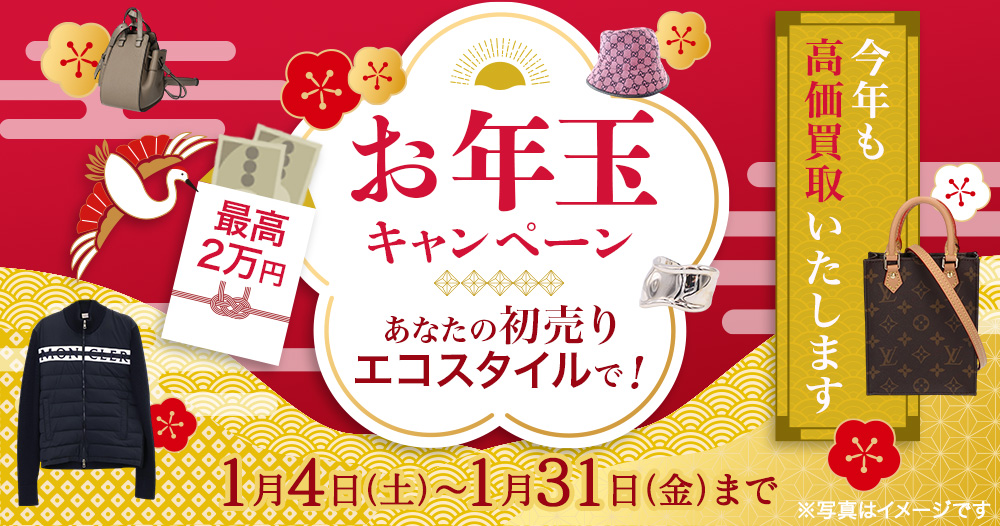 最大2万円上乗せ　お年玉キャンペーン　あなたの初売りエコスタイルで