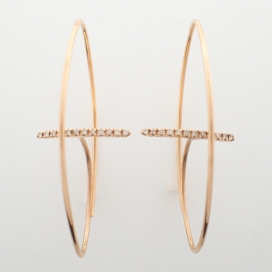 ヒロタカのK10 0.06ct ゴサマー ダイヤモンド フローティング ピアスの買取実績です。