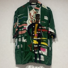 浜松入野でワコマリアを買取。ジャン＝ミシェル・バスキアコラボでグリーンカラーの21SS、ハワイアンシャツを買取ました。状態は若干の使用感がある中古品です。