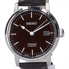 セイコー S/S SARX067 6R35 プレザージュ 渡辺力 琺瑯ダイヤル シースルーバック 自動巻き 腕時計 買取実績です。