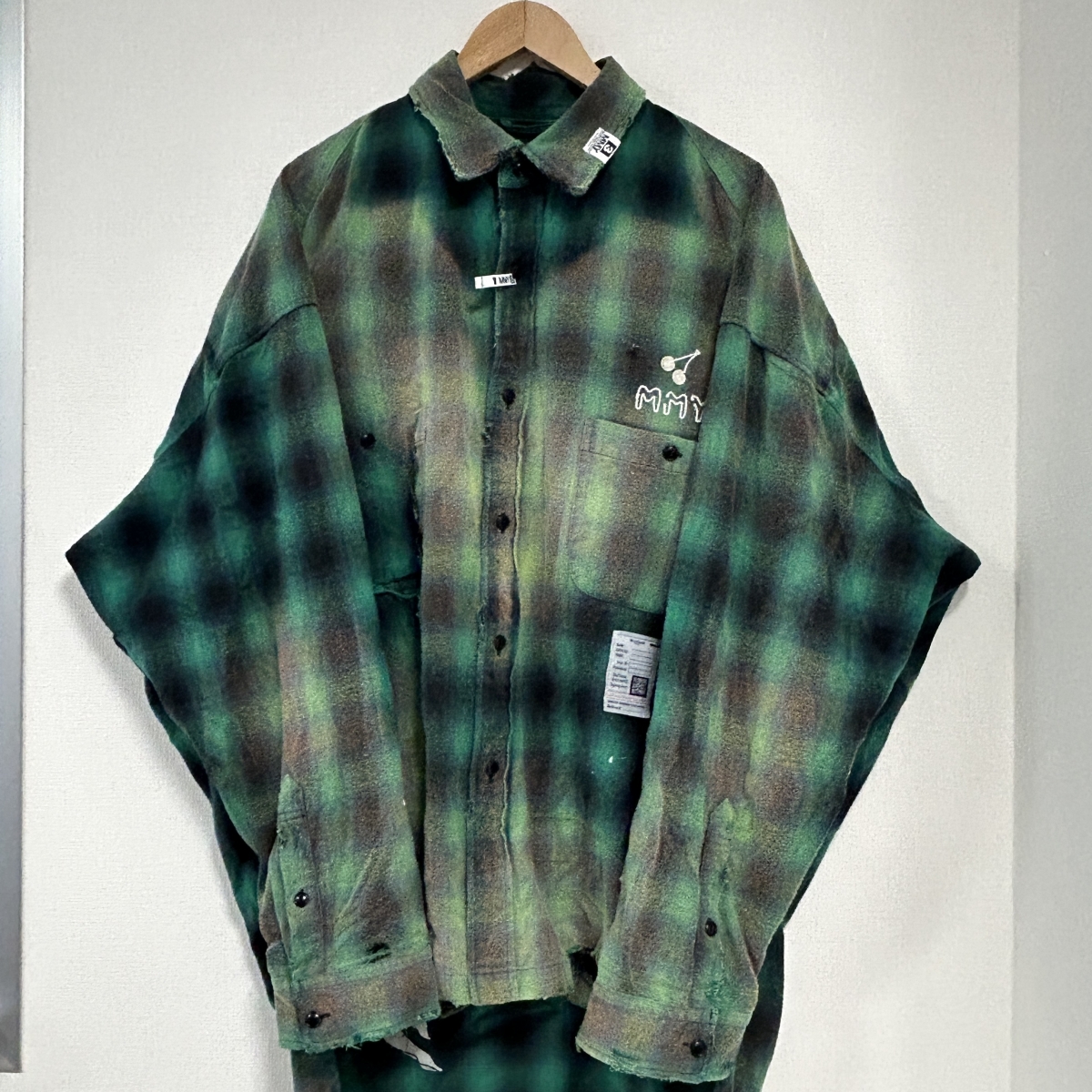 ミハラヤスヒロの24SS グリーン VINTAGE LIKE CHECK SHIRTS J12SH073の買取実績です。