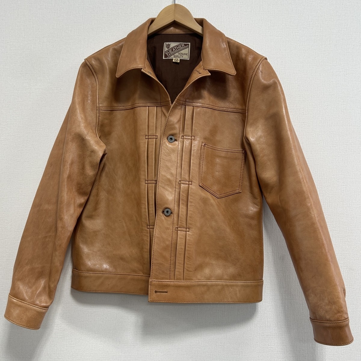 ワイツーレザーの柿渋ホースレザー PERSIMMON TANNIN DYED HORSE WWII Type JACKET KB-140-Tの買取実績です。