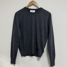 アミパリス(アミアレクサンドルマテュッシ) グレー ウール100 ロゴ RED ADC SWEATER 買取実績です。